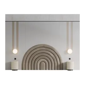 Headboard with Solaris Pushbutton Switch by Meljac